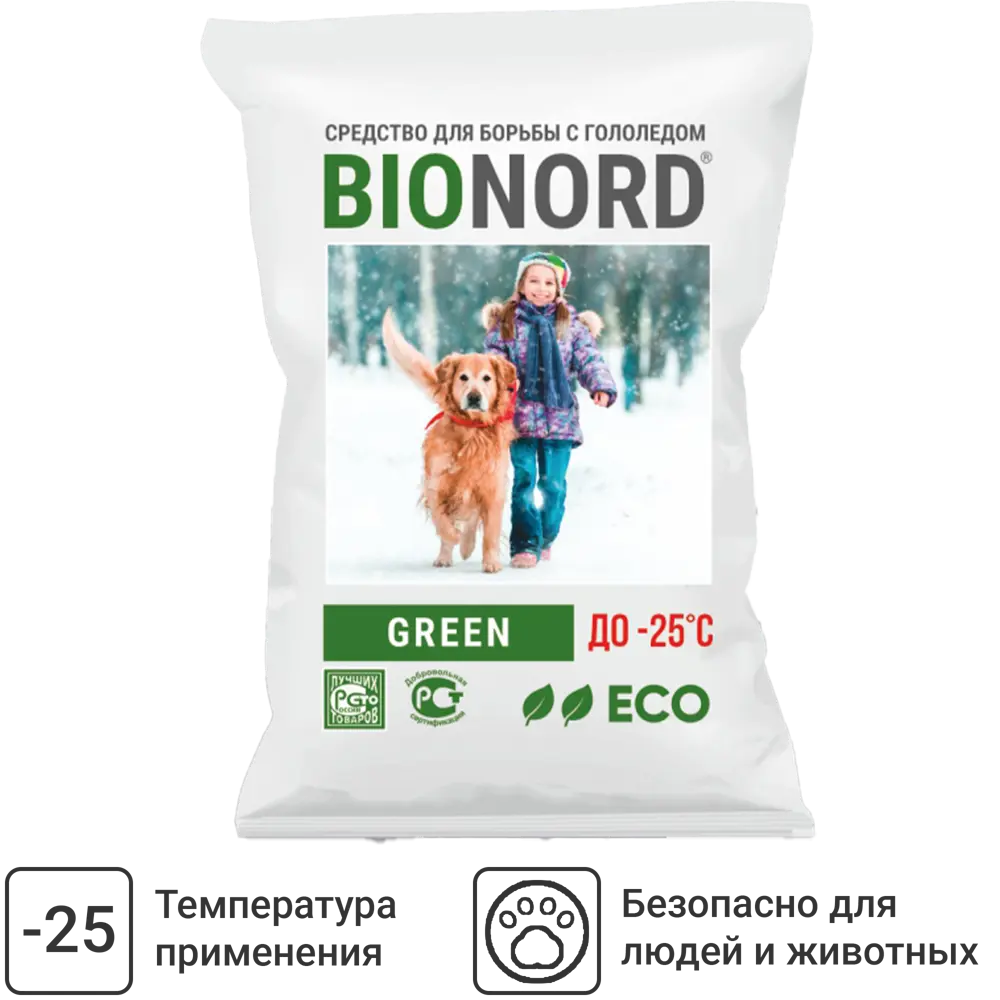 BIONORD Green - экологичный противогололедный реагент 23 кг 82693712