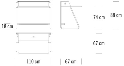 Thonet Письменный стол S 1200 sun-id-1362308 - Вид №9