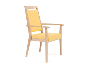 Стул из ткани с высокой спинкой