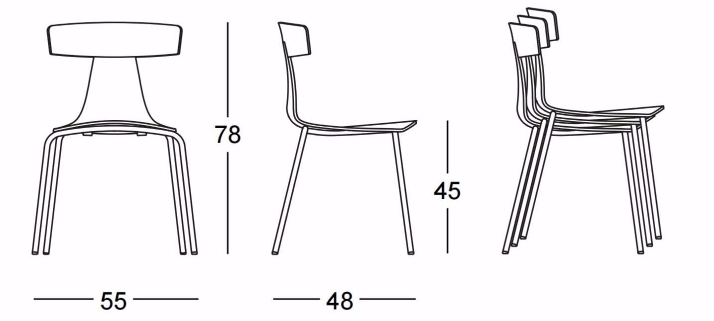 Plank Штабелируемый стул из полипропилена Remo sun-id-1496724 - Вид №9