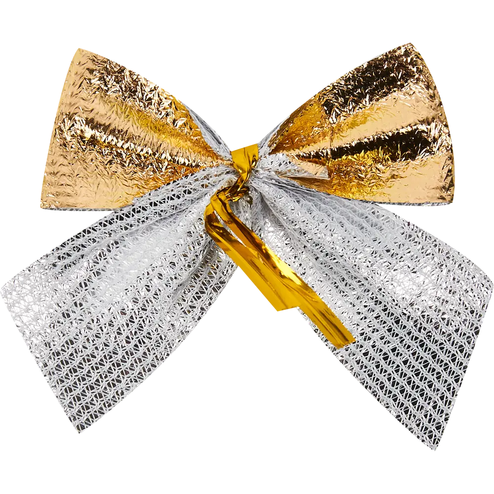 Бант новогодний Мерцание золота 12 шт Santreyd STLM-2170251 - Вид №2