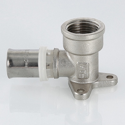 VTm.254.N.002005 Пресс-фитинг – угольник с креплением (водорозетка) Valtec 20 мм х 3/4"  - Вид №13