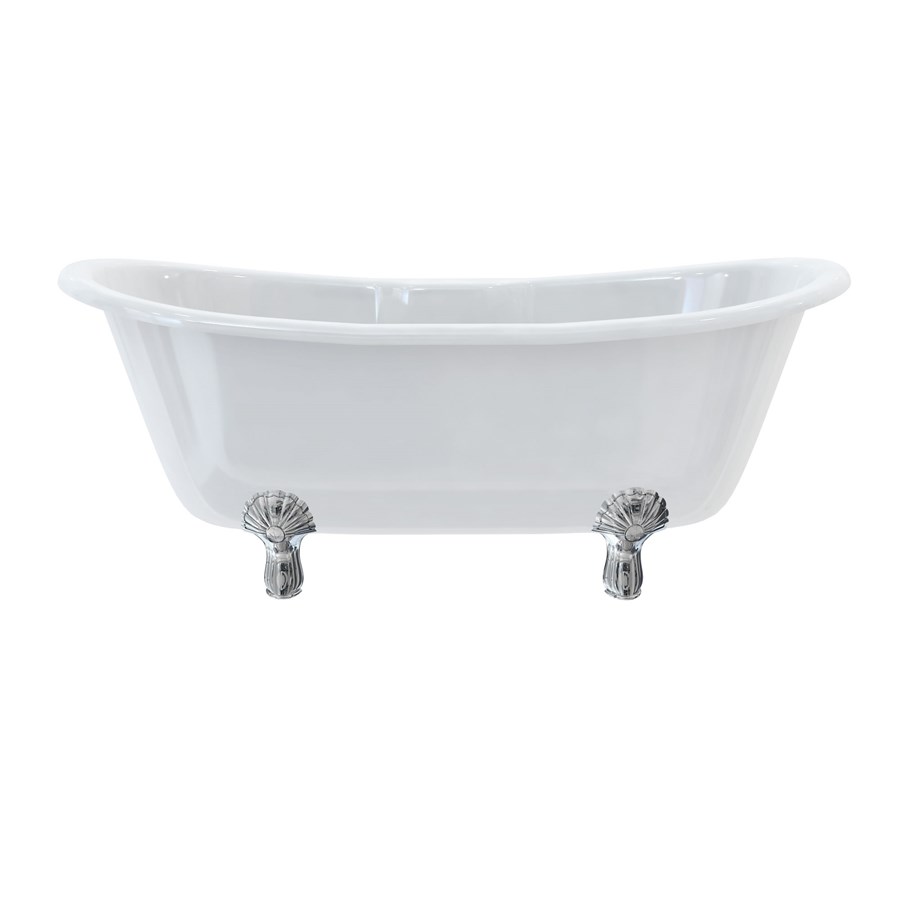 Burlington Двухсторонняя ванна Bateau с роскошными ножками с ножками Luxury Classic в черном цвете L3B T10F  - Вид №4