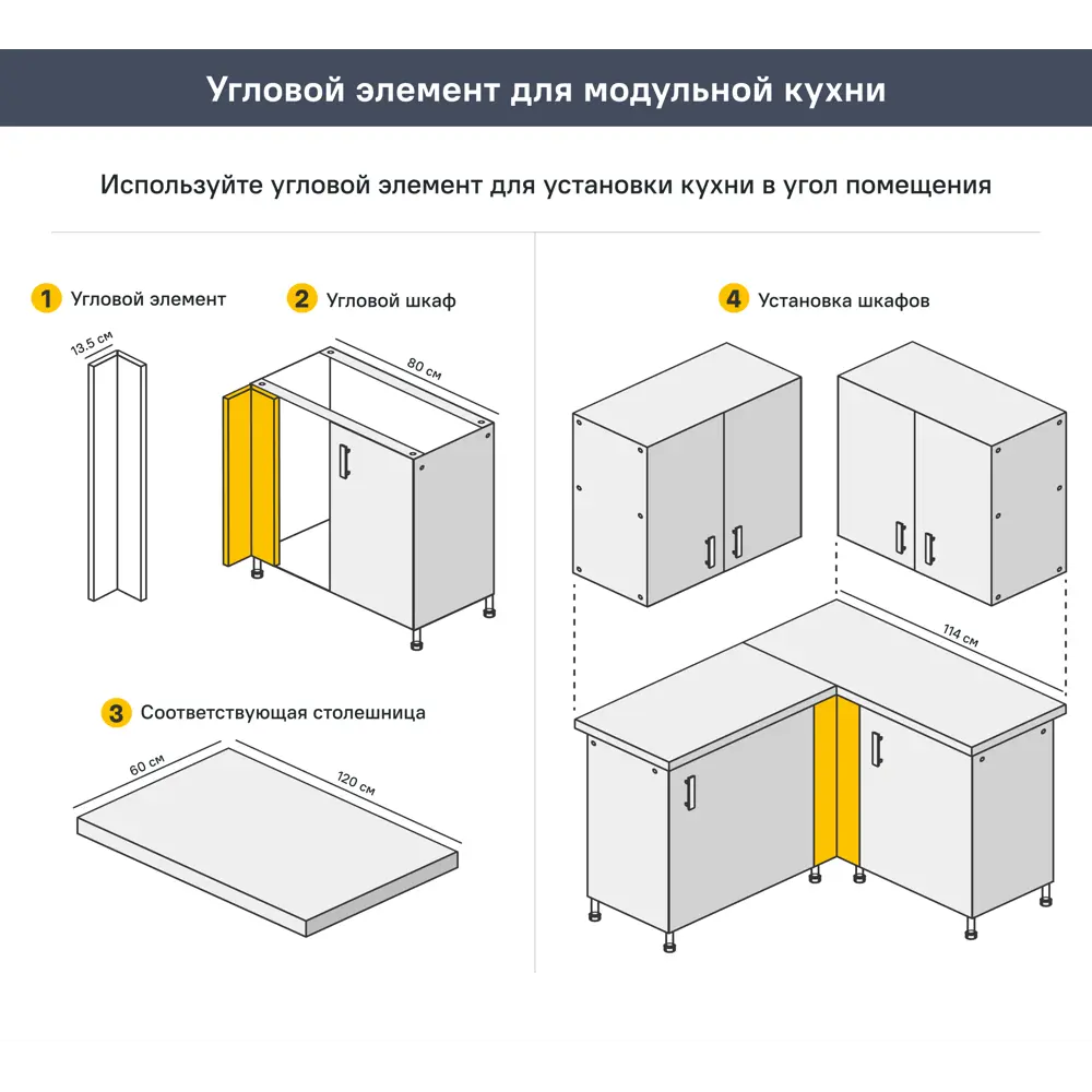 Напольный шкаф Агидель 80x82.5x58 см KONSENSA ЛДСП цвет белый STLM-2093220 - Вид №15