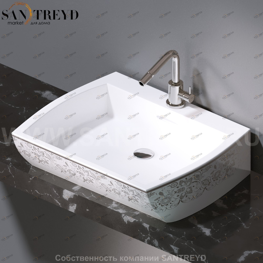 L282.460 Накладная раковина на столешницу  овальная A. e T. Italia SQUARE AeT ITALIA