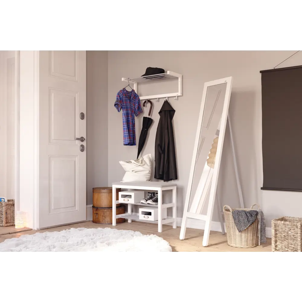 Банкетка Sheffilton Альберо для прихожей с полками из массива дерева 85317687 STLM-0061308 - Вид №3