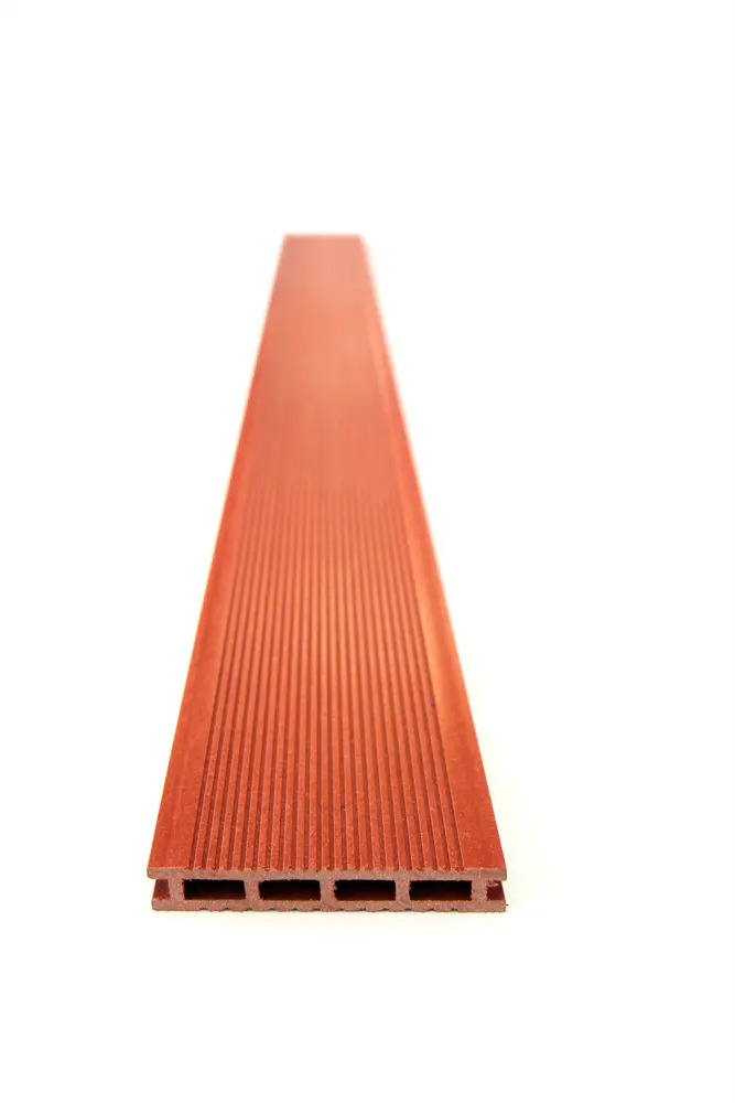 91354112 Террасная доска ДПК Multideck цвет бордо 2000x140x22мм двусторонний вельвет/структура дерева 0.56м² 2шт STLM-1014896
