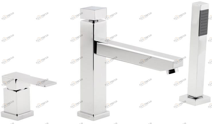 Rubinetterie Mariani Комплект для ванны на 3 отверстия с ручным душем Polar 237-pa