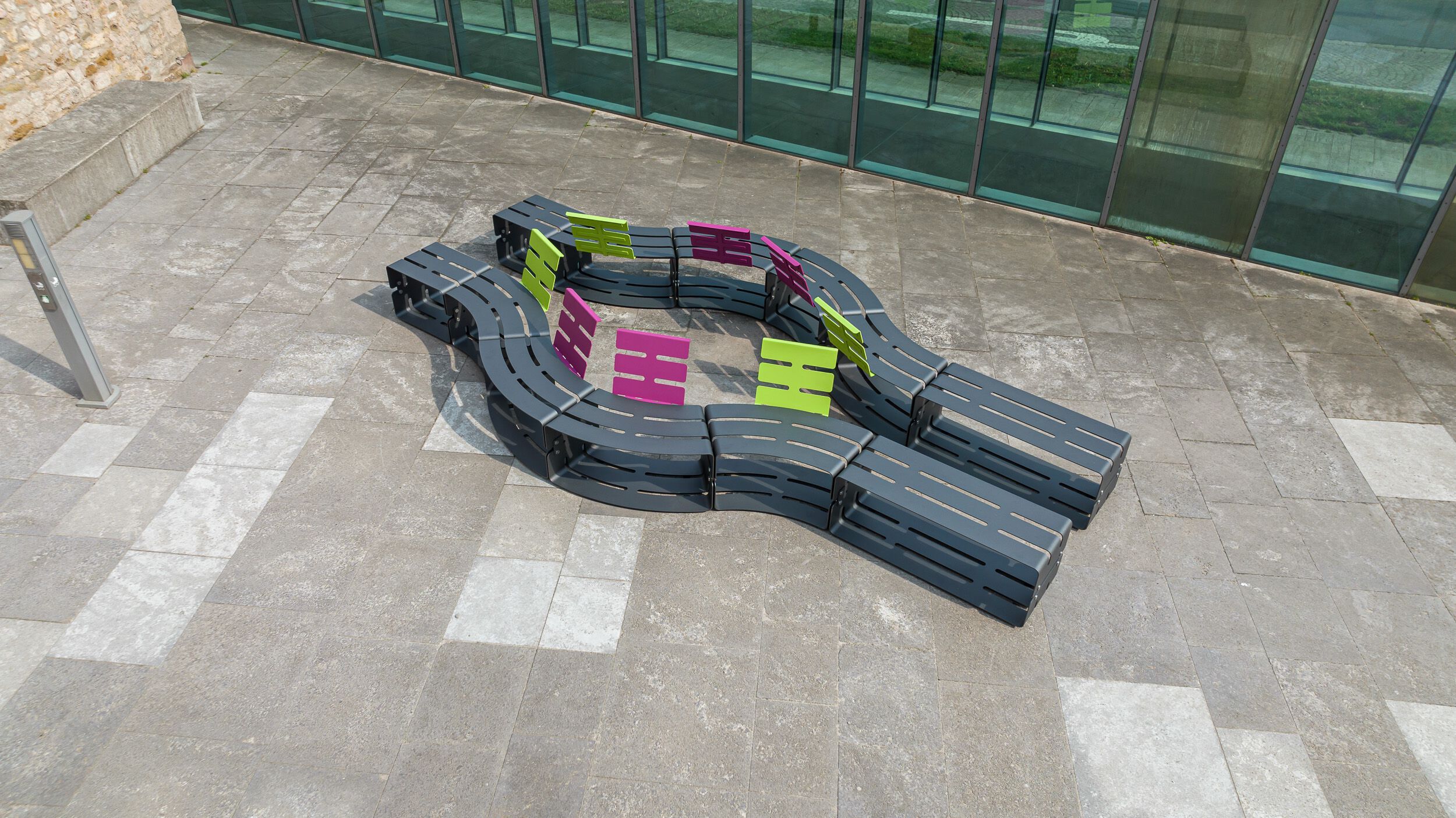 Модульная изогнутая скамья из нержавеющей стали BENKERT BANKE LINESCA ARCH-00096988 - Вид №4