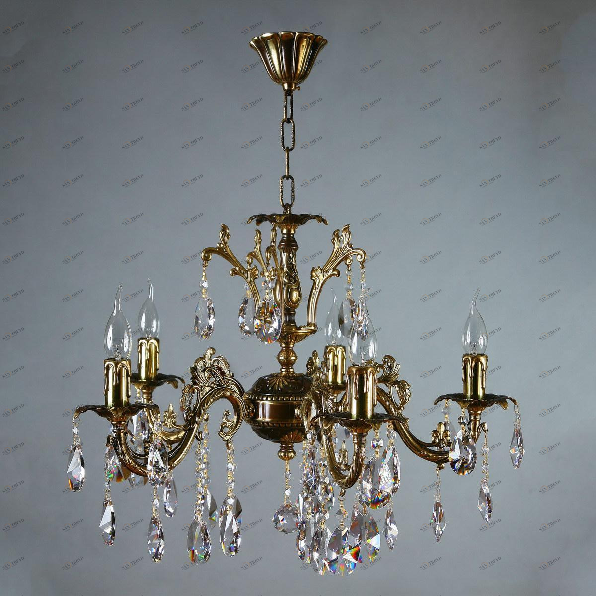 Подвесная люстра Ambiente Granada 2118/5 PB Tear drop AMBIENTE ДИЗАЙНЕРСКИЕ, GRANADA 181523 Бронза 