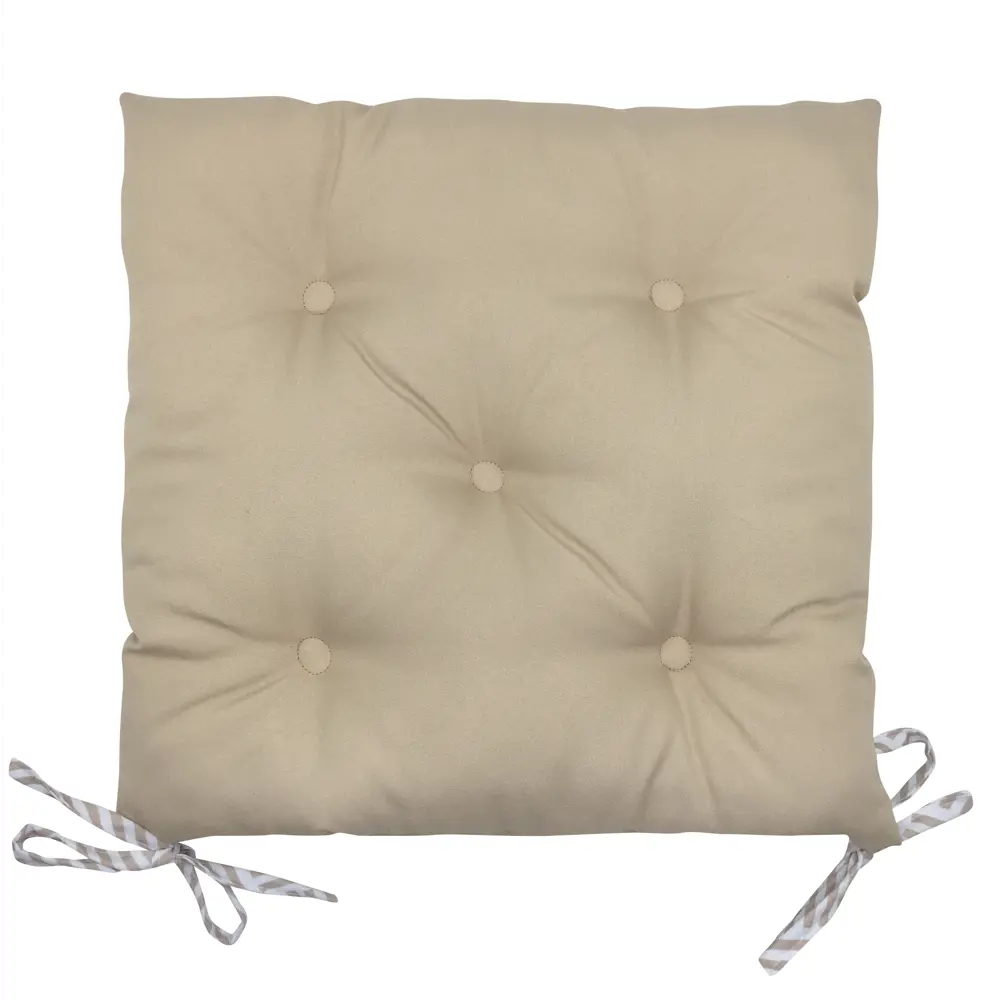 Подушка на сиденье 45x45 см цвет бежево-белый Santreyd STLM-2157226 - Вид №1