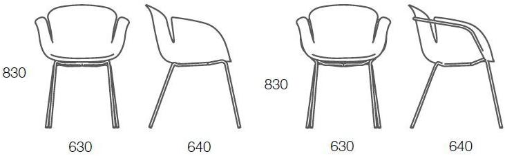 Albaplus Кресло на четырех ножках с подлокотниками Blumi sun-id-1406693 - Вид №4