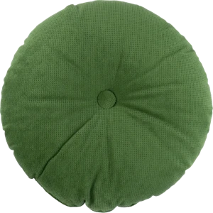 Подушка с пуговицей Грид ø37 см цвет зеленый