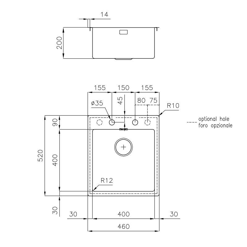 3363050 Мойка S4001 Filotop - 3363050 Fosterspa  - Вид №1