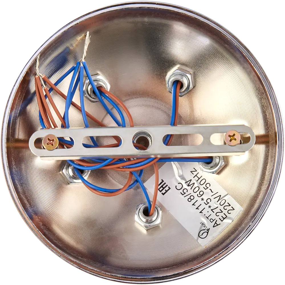 Люстра потолочная JLIGHT OLI 5 ламп 24 м², цвет хром/белый 84534222 STLM-2059258  - Вид №6