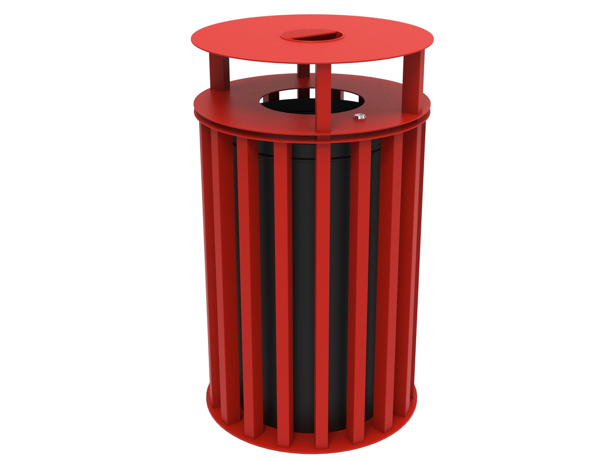 Оцинкованная стальная корзина для мусора с пепельницей Lazzari Динамо ARCH-00058102 - Вид №4