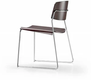 TALIN Стул из фанеры, штабелируемый салазками для залов ожидания