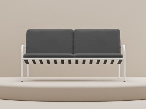 Стальной садовый диван с порошковым покрытием