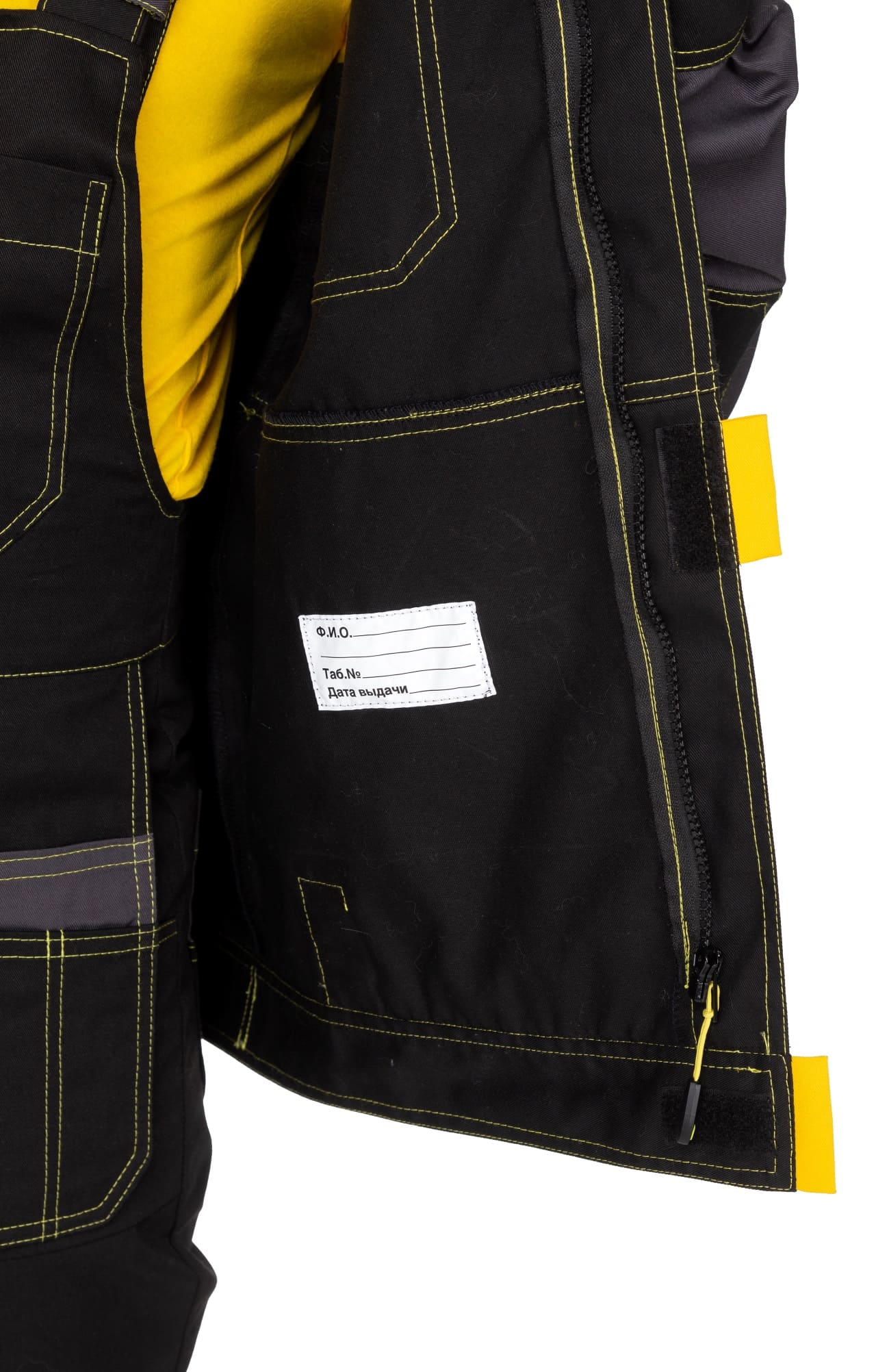 4956833 Костюм "Профессионал-2" черный-графит-желтый GENESIS  Летняя спецодежда  размер 60-62/170-176  - Вид №22