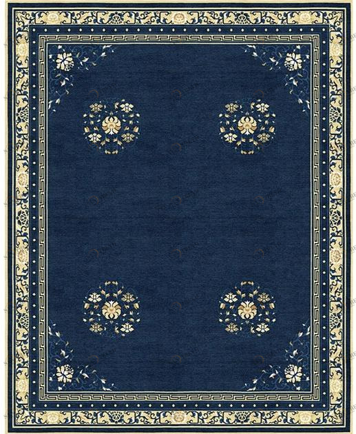 Tapis Rouge Прямоугольный коврик ручной работы Chinoiserie Tr1377