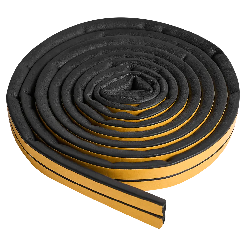 Уплотнитель EPDM для окон и дверей самоклеящийся MONLID D-профиль 6 м цвет черный STLM-2112823