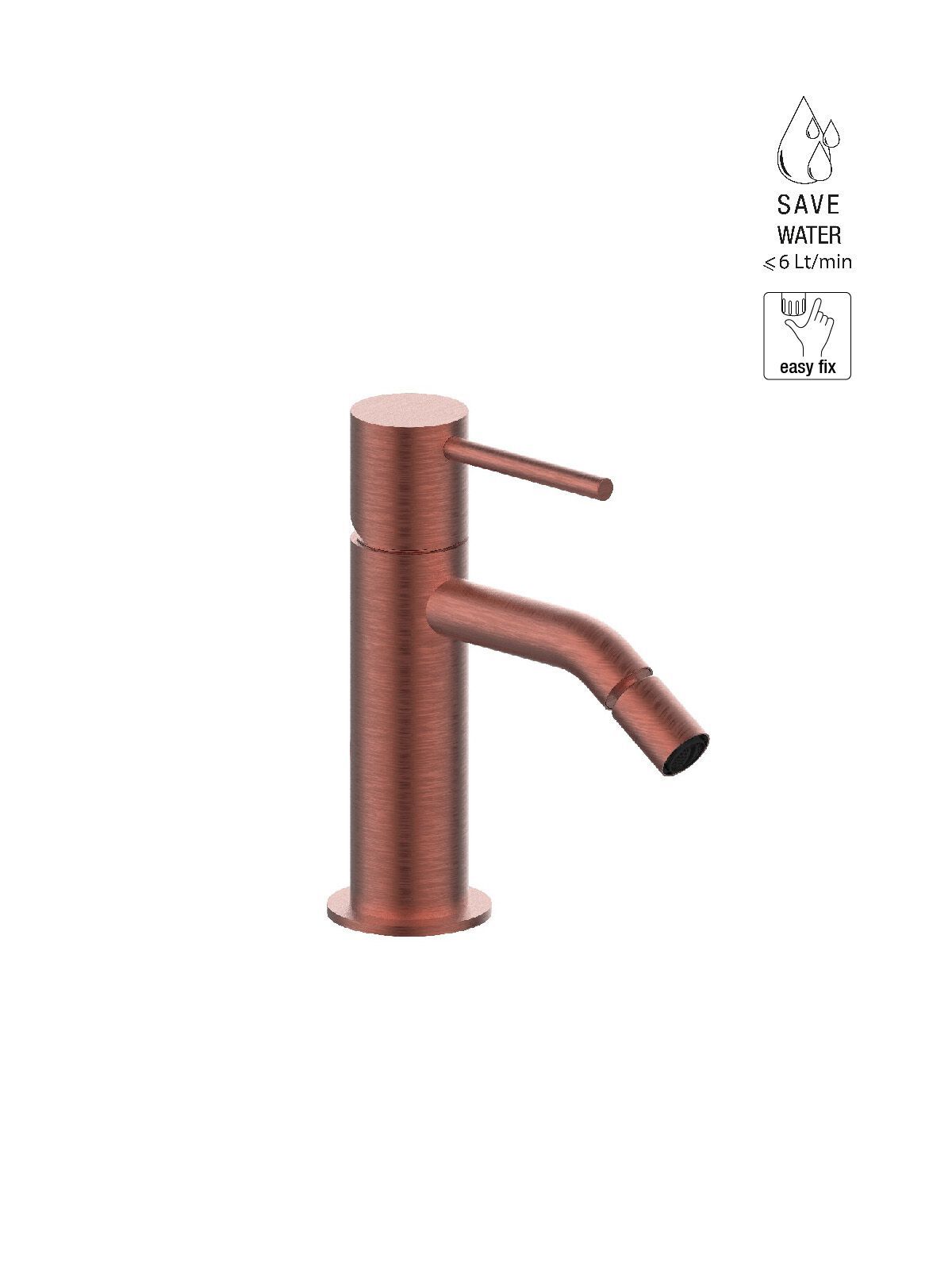 Однорычажный смеситель для биде из нержавеющей стали с ограничителем расхода Rubinetterie Frattini Pepe XL 316 ARCH-00125526 - Вид №1