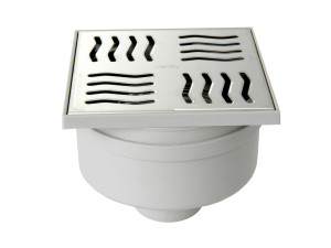 ABS сифонированная крышка люка с решеткой из нержавеющей стали и вертикальным сливом