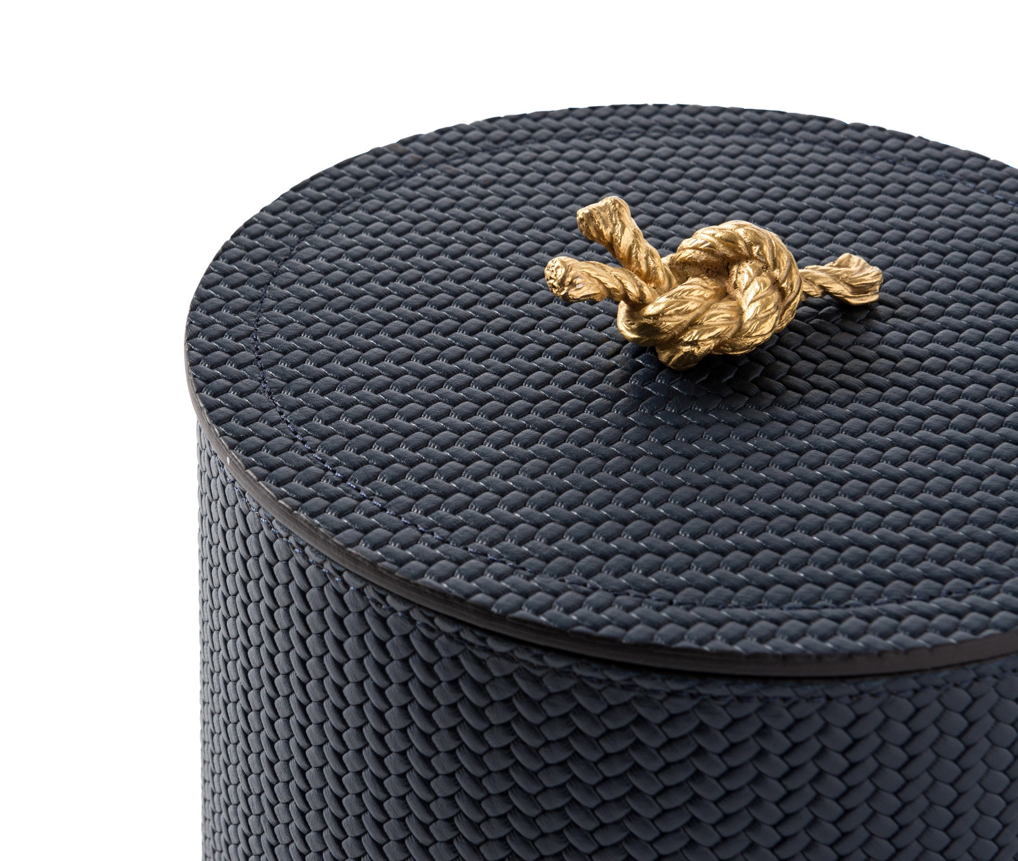 Круглая шкатулка Thalia - Ø 17XH8 см / металл-хром / ari-leather_taupe Pinetti 00.1124.037.048 - Вид №1