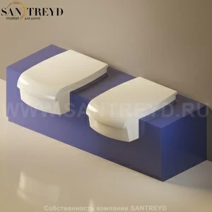 Flaminia UNA Консоль для унитаза и биде от 135 до 200 см синяя UNA200WB.5003