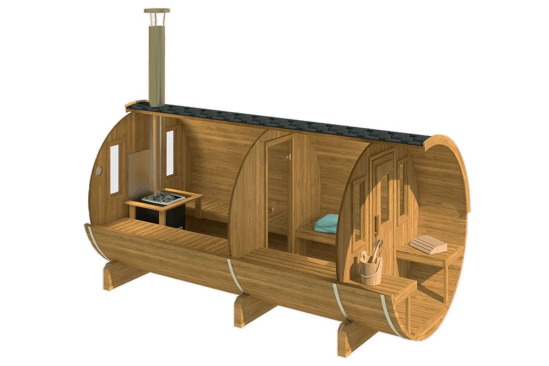 Деревянная сауна на открытом воздухе Saunamo Бочка ARCH-00129143 - Вид №2