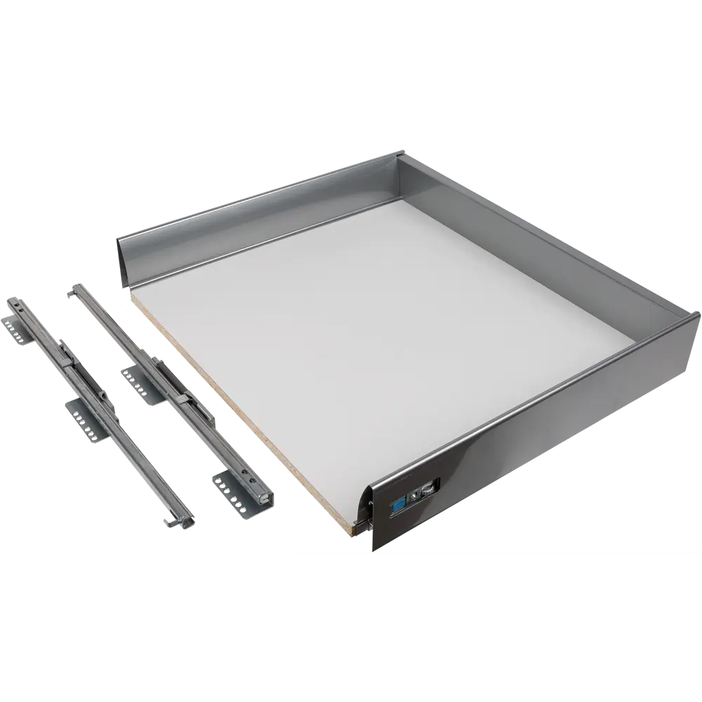 Ящик Delinia низкий с доводчиком 54.2х8.6х48 см, металл, цвет белый STLM-2015463