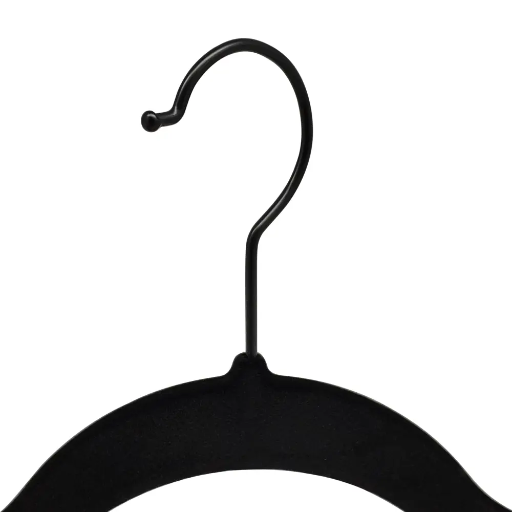 Плечики Spaceo 45 см пластик с флоковым покрытием цвет чёрный 8 шт STLM-2069502 - Вид №6