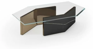 Reflex Журнальный столик из стекла шестиугольной формы Cubitum