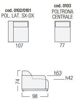 Egoitaliano Кресло секционное обитое кожей Kongens sun-id-1452641 - Вид №2