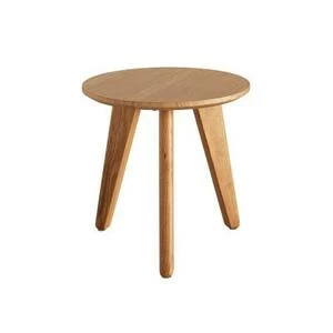 Столик Nordic со столешницей из светлого дуба, D35 см