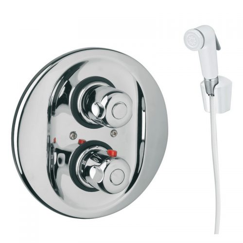 9016 Idral Скрытый настенный термостатический смеситель серии EASY с керамическим дисковым верхним клапаном и ручным санитарным душем 