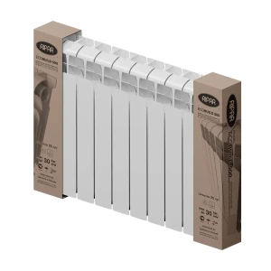 Радиатор секционный Rifar EcoBuild RE50004 500/100 4 секции боковое подключение биметалл белый