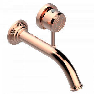 U9D-6541B Trim only for Built-in basin mixer with spout (two x 1/2'' inlets and one 1/2'' outlet), without waste Thg-paris West coast с ручками-рукоятками с гильошем Розовое золото