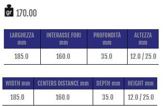 Cosma Ручка мебельная мостовая из замака  12415  - Вид №1