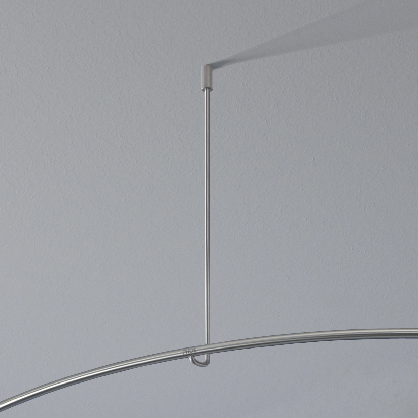 DSB500-750K45 Квадрант штанги для душевой занавески с радиусом дуги 50 см, 75 x 75 см для приклеивания к стене PHOS  - Вид №2