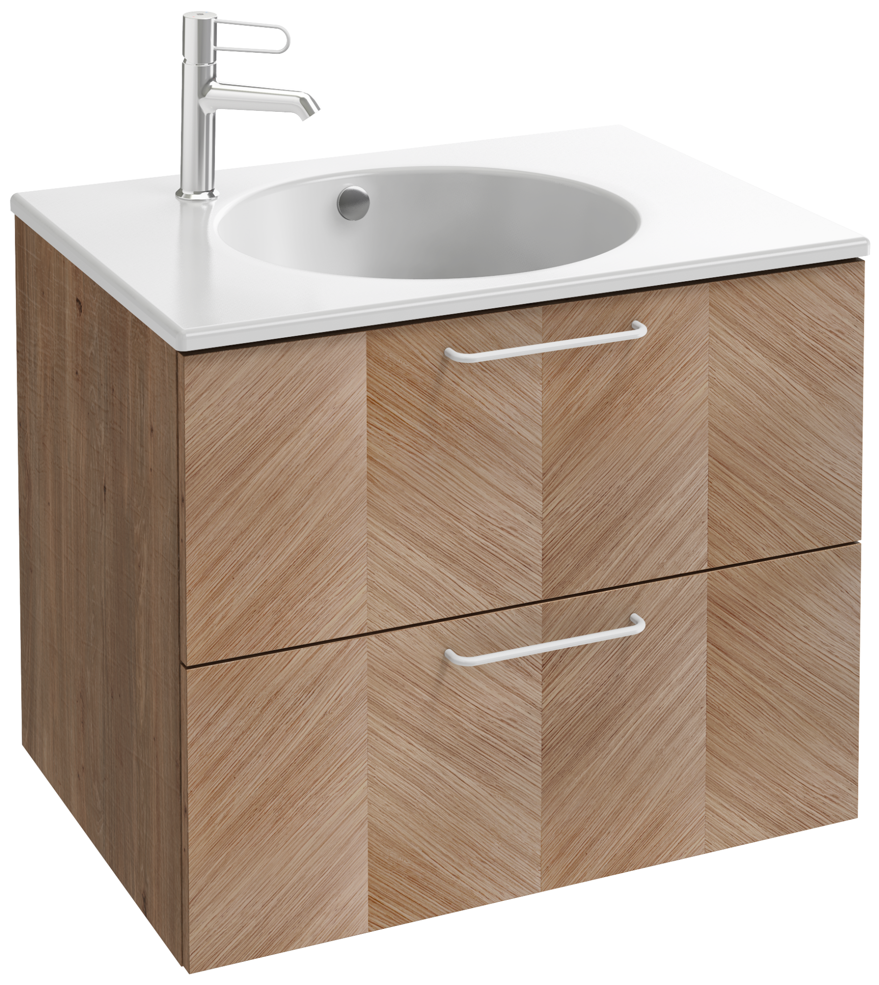 EB2521-R6-G1C Тумба под столешницу 70 см, 2 ящика, белая ручка JACOB DELAFON ODÉON RIVE GAUCHE ODEON RIVE GAUCHE