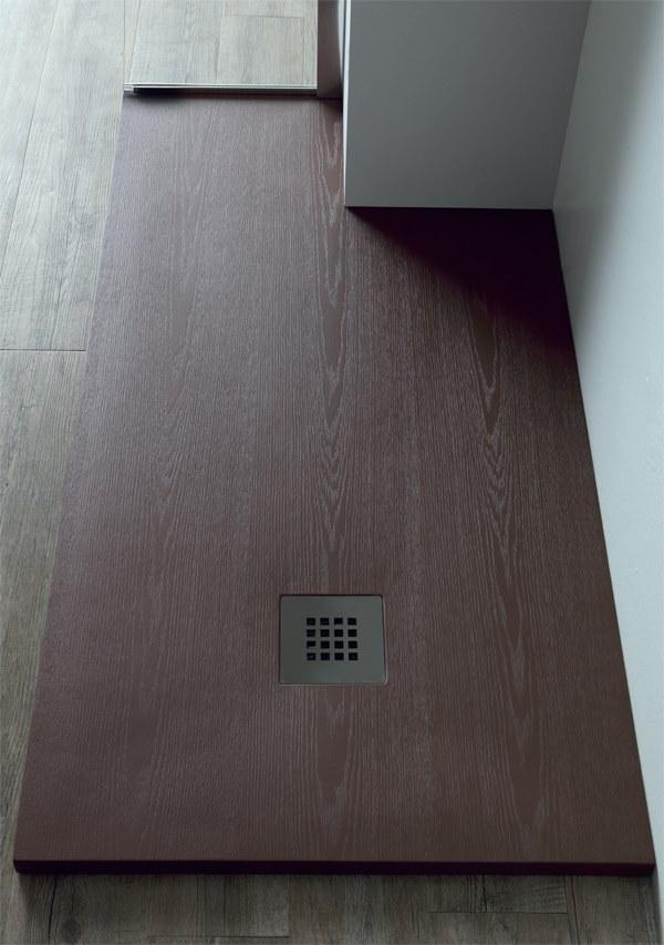 TAMANACO Прямоугольный душевой поддон из мраморной смолы с имитацией дерева sun-id-1380389 - Вид №2