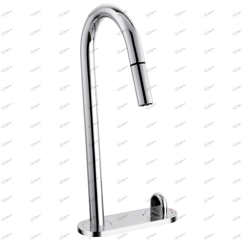 Graffio Смеситель для умывальника с керамическим картриджем на тарелке, touch. HO102 