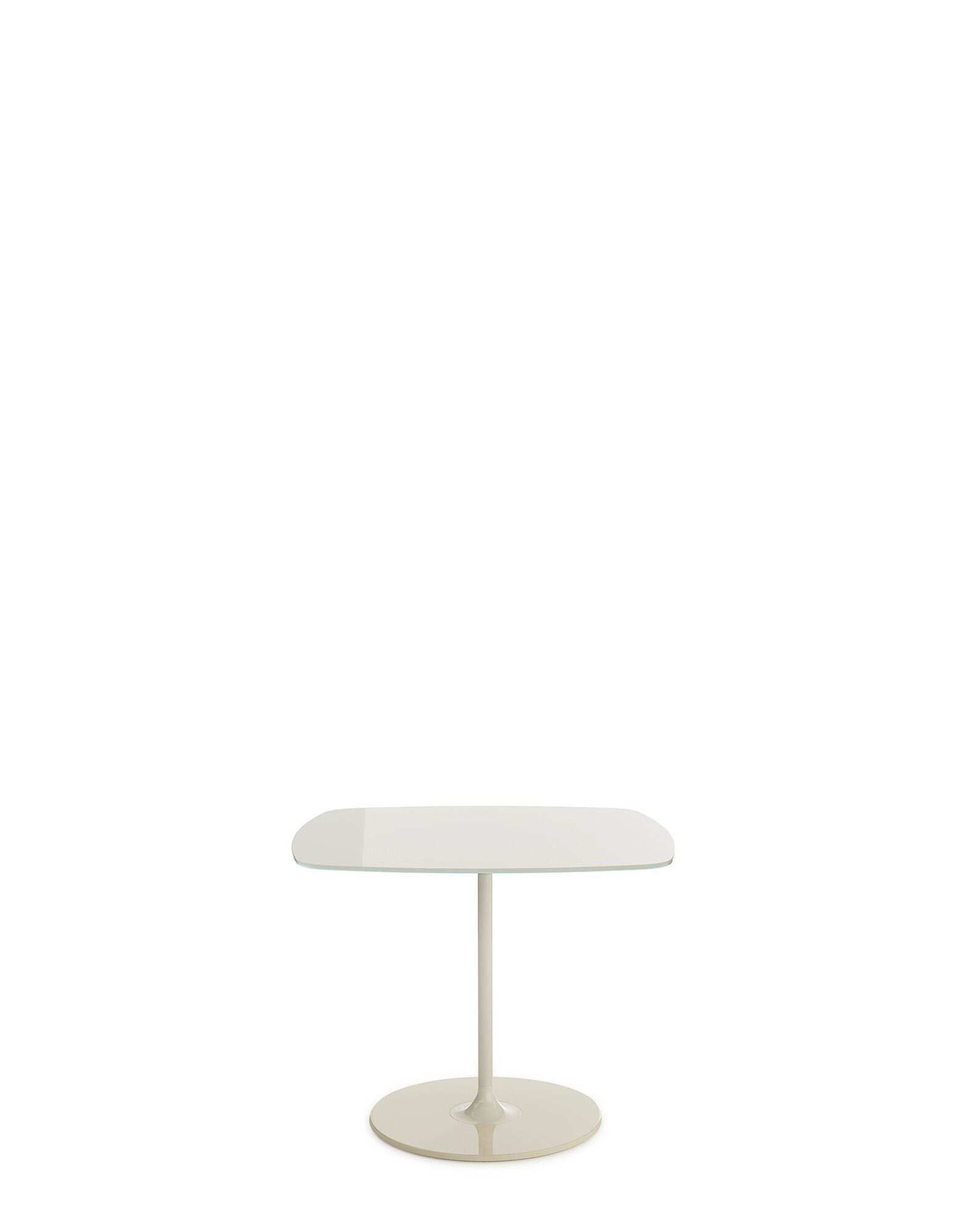 Квадратный журнальный столик с хрустальной столешницей и стальным основанием Kartell Тьерри ARCH-00101470 - Вид №17