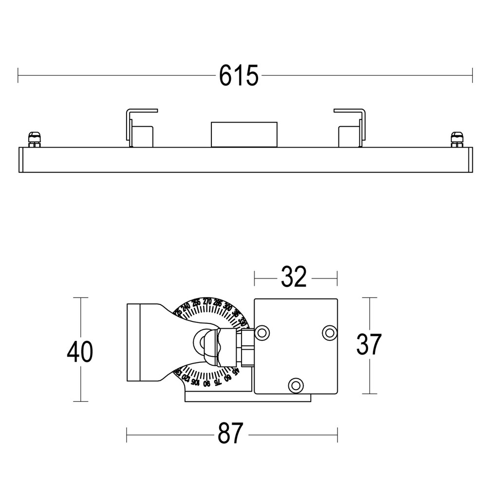 Tratto Wall PB 600 Ghidini Tratto Wall PB .05 Темно-Cерый (Матовый)  - Вид №1