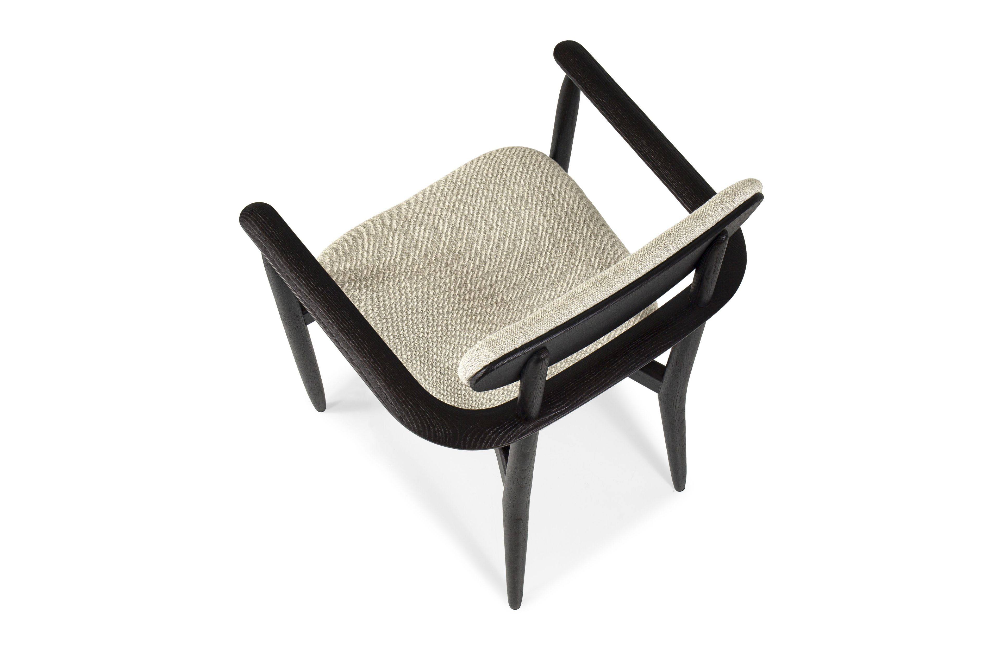 Дубовый стул с подлокотниками с мягким сиденьем Borzalino Королева ARCH-00001687 - Вид №5