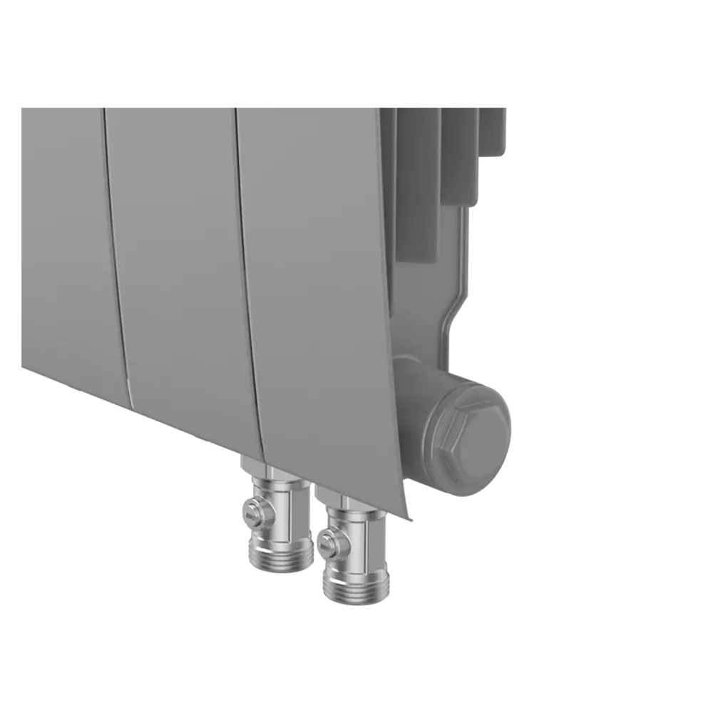 Радиатор секционный Royal Thermo Biliner RTBSSVR35010 350/87 10 секций нижнее правое подключение биметалл серый 82758208 STLM-2085156 - Вид №3