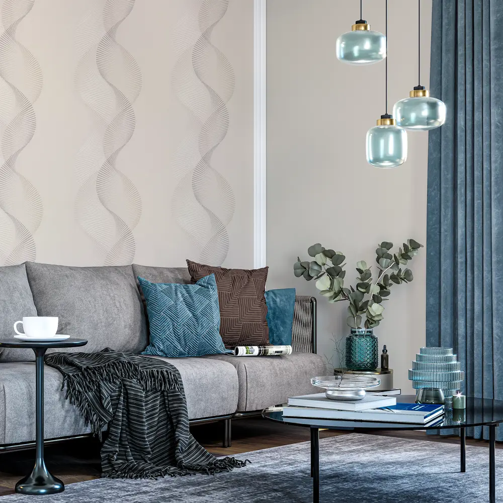 Обои флизелиновые Palitra Simple Soundwave бежевые 1.06 м SP72038-24 Sound Wave STLM-2119330 - Вид №3