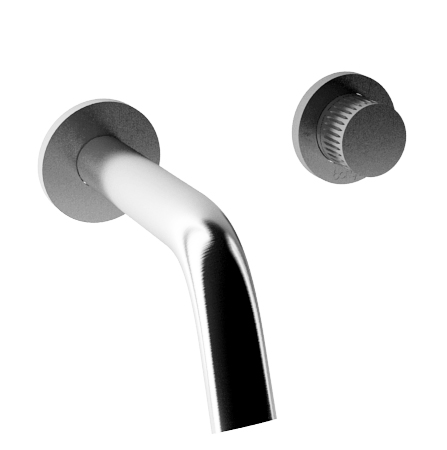 71539 Встроенный смеситель для раковины из матовой нержавеющей стали 316 диаметром 230 мм. носик и традиционный картридж. Bongio Time2020 T&Lever 