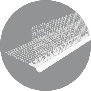 Профиль-капельник ПВХ со стеклосеткой 125x125x2500 мм